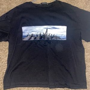 black oversized t shirt size xs